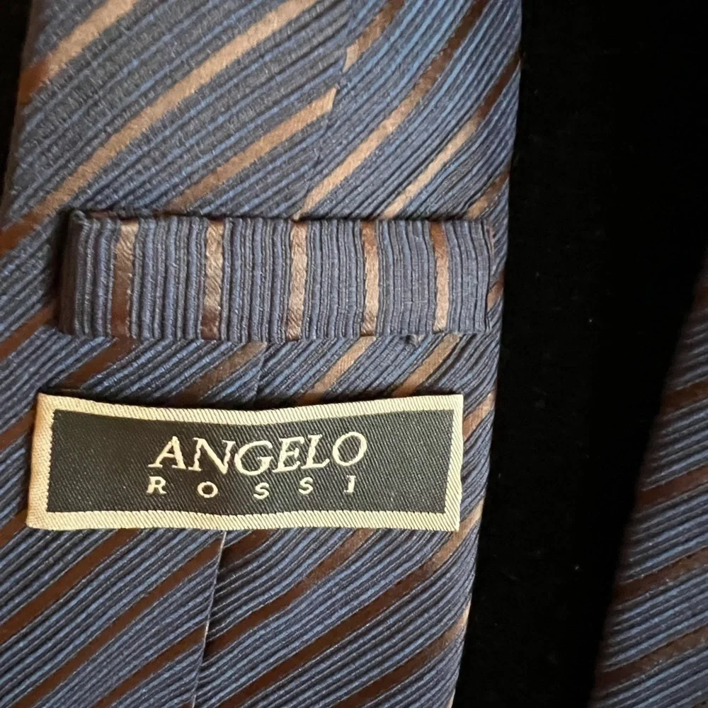 Angelo Rossi Men's Necktie Striped Hand Made.